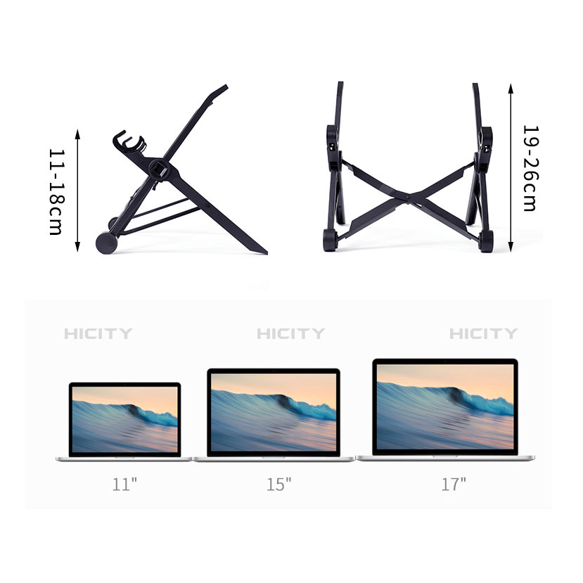 Soporte Ordenador Portatil Universal S14 para Huawei MateBook 13 (2020) Negro