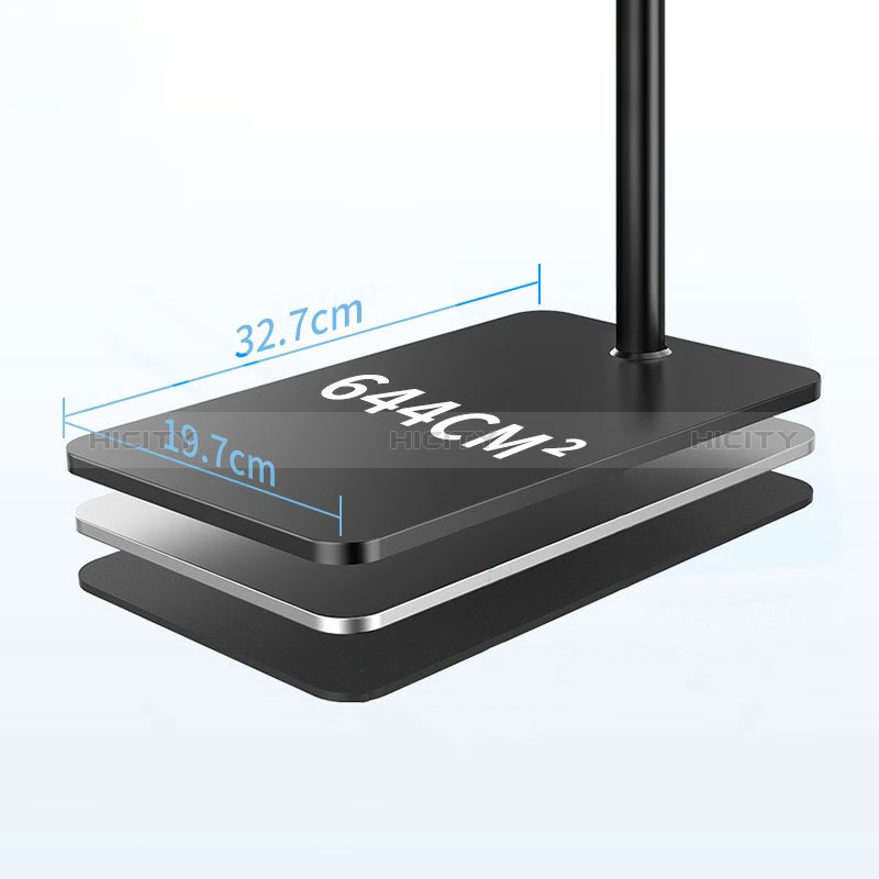 Soporte Universal Sostenedor De Tableta Tablets Flexible D02 para Samsung Galaxy Tab S7 Plus 5G 12.4 SM-T976 Negro