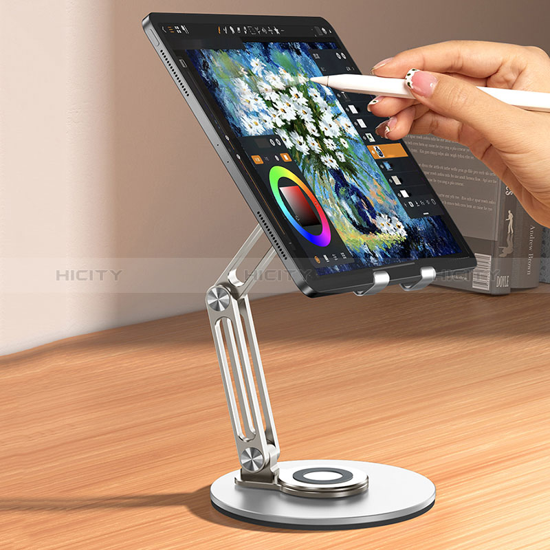 Soporte Universal Sostenedor De Tableta Tablets Flexible D15 para Apple iPad Pro 12.9 (2022) Plata