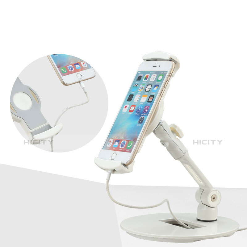 Soporte Universal Sostenedor De Tableta Tablets Flexible H06 para Apple iPad 2 Blanco