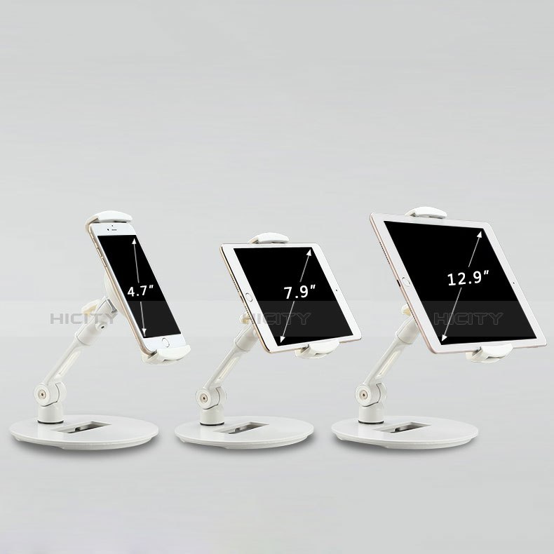 Soporte Universal Sostenedor De Tableta Tablets Flexible H06 para Apple iPad 4 Blanco