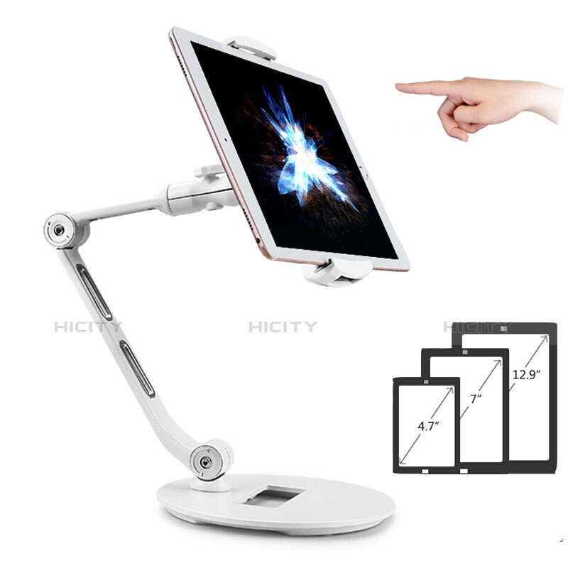 Soporte Universal Sostenedor De Tableta Tablets Flexible H08 para Apple iPad Air Blanco