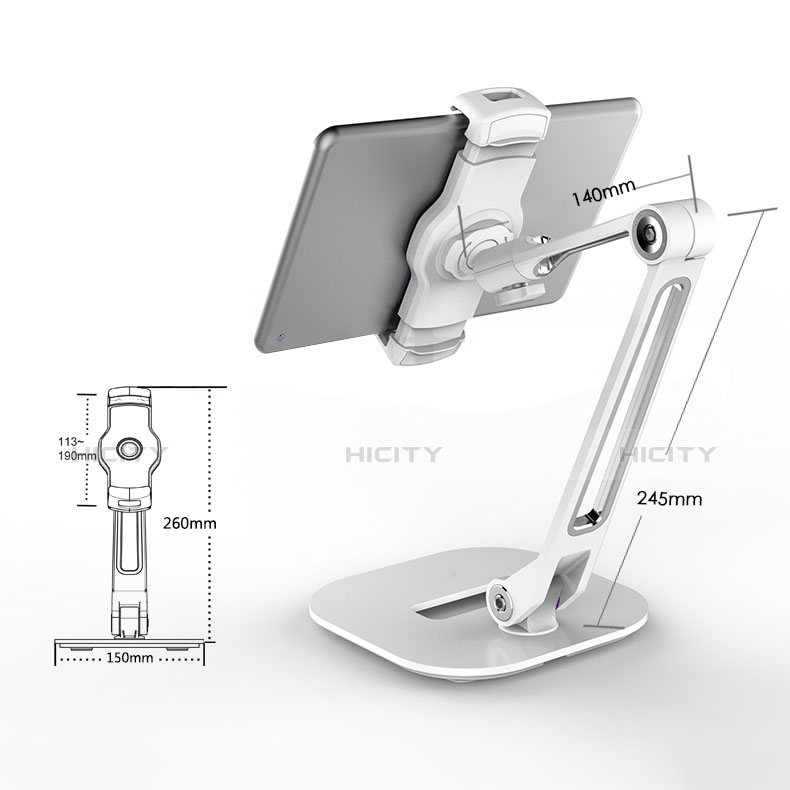 Soporte Universal Sostenedor De Tableta Tablets Flexible H10 para Huawei MediaPad M2 10.1 FDR-A03L FDR-A01W Blanco