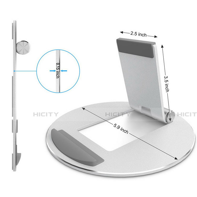 Soporte Universal Sostenedor De Tableta Tablets Flexible K16 para Samsung Galaxy Tab S 8.4 SM-T700 Plata
