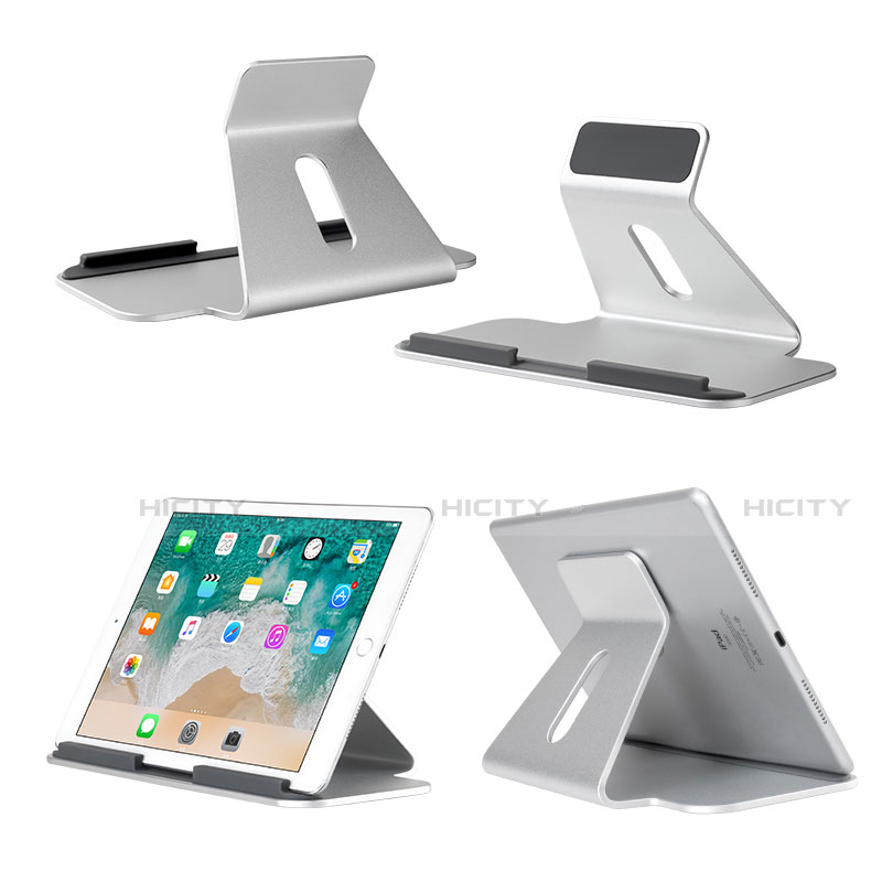 Soporte Universal Sostenedor De Tableta Tablets Flexible K21 para Apple iPad 3 Plata