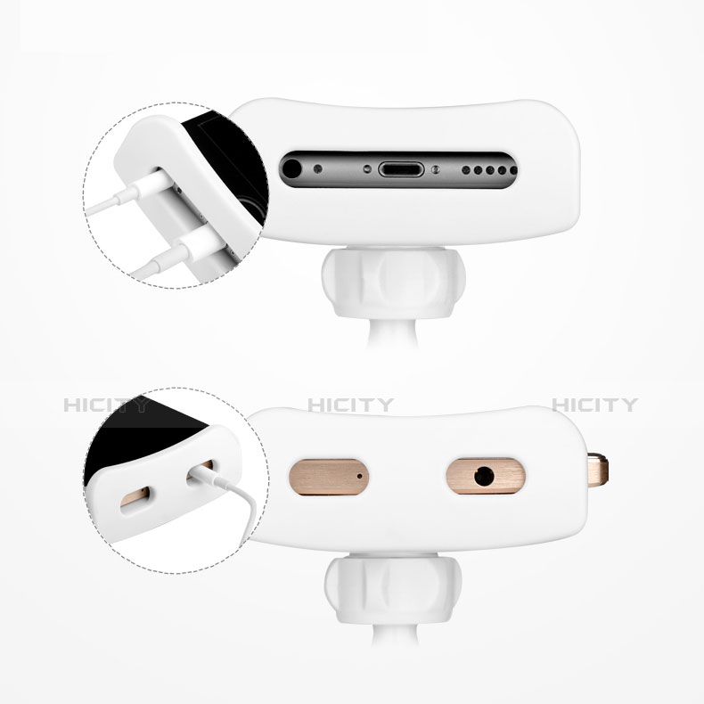 Soporte Universal Sostenedor De Tableta Tablets Flexible T30 para Samsung Galaxy Tab A7 4G 10.4 SM-T505 Blanco