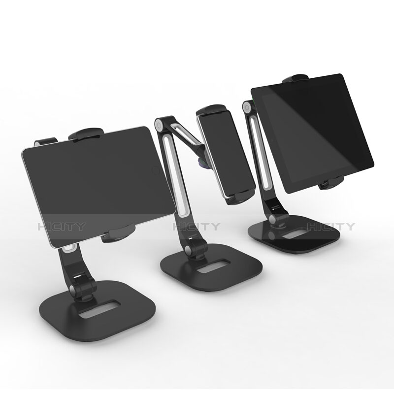 Soporte Universal Sostenedor De Tableta Tablets Flexible T46 para Apple iPad 2 Negro