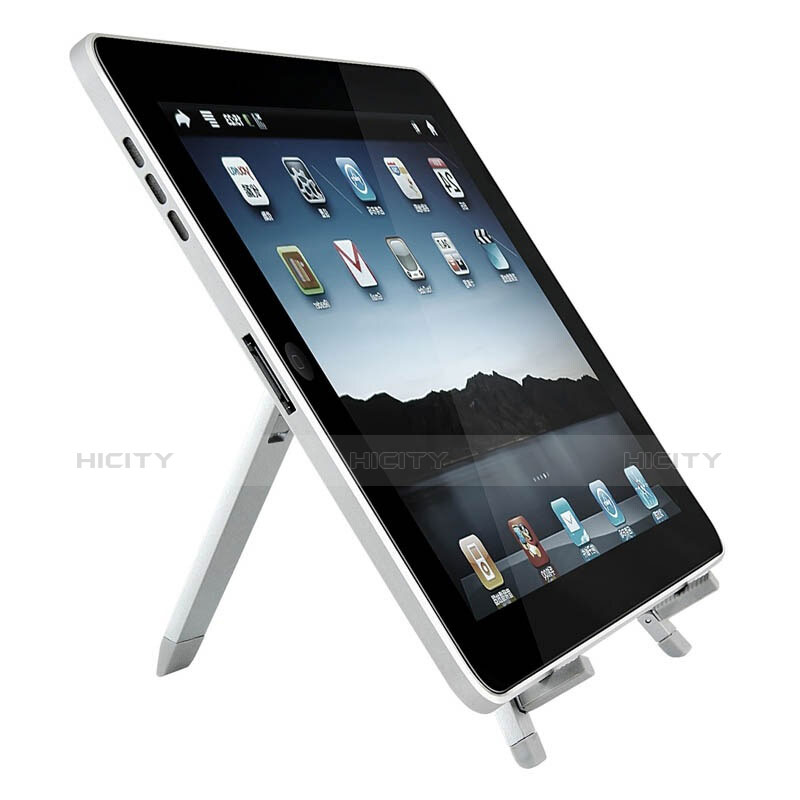 Soporte Universal Sostenedor De Tableta Tablets para Apple iPad 3 Plata