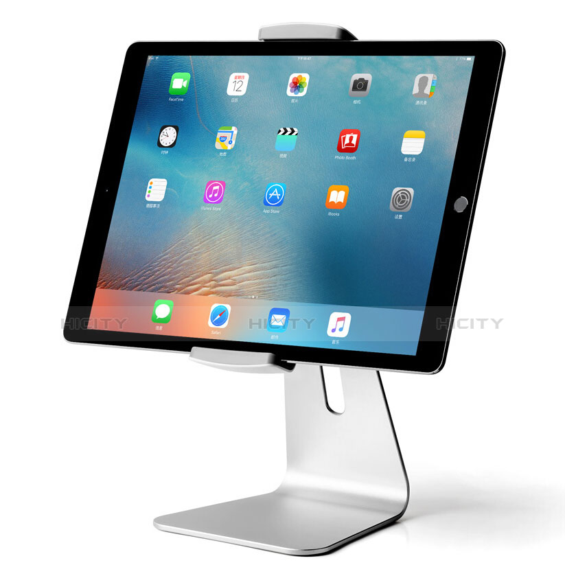 Soporte Universal Sostenedor De Tableta Tablets T24 para Apple iPad 3 Plata