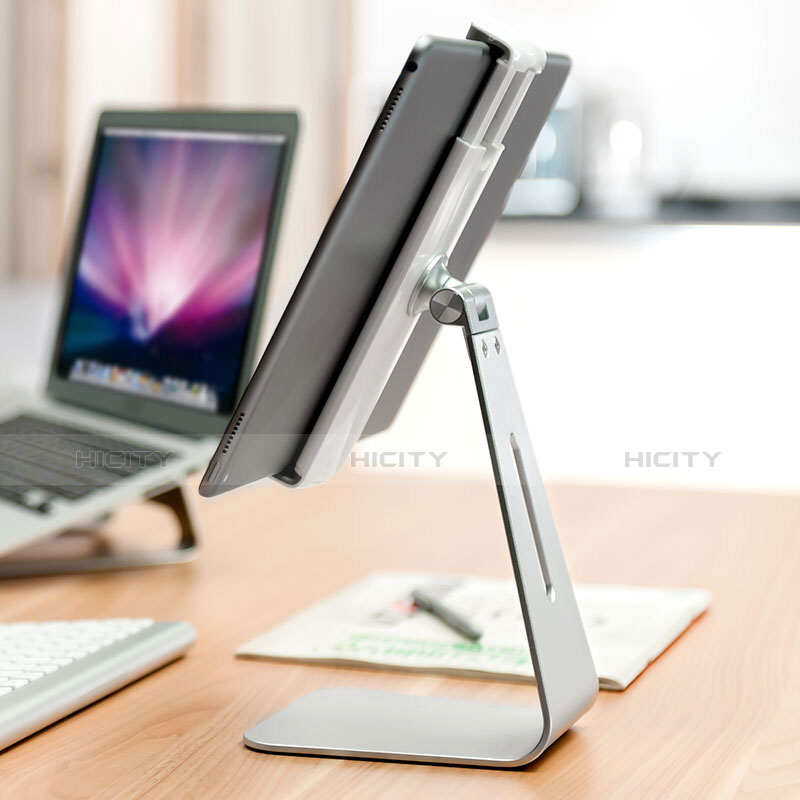 Soporte Universal Sostenedor De Tableta Tablets T24 para Samsung Galaxy Note 10.1 2014 SM-P600 Plata