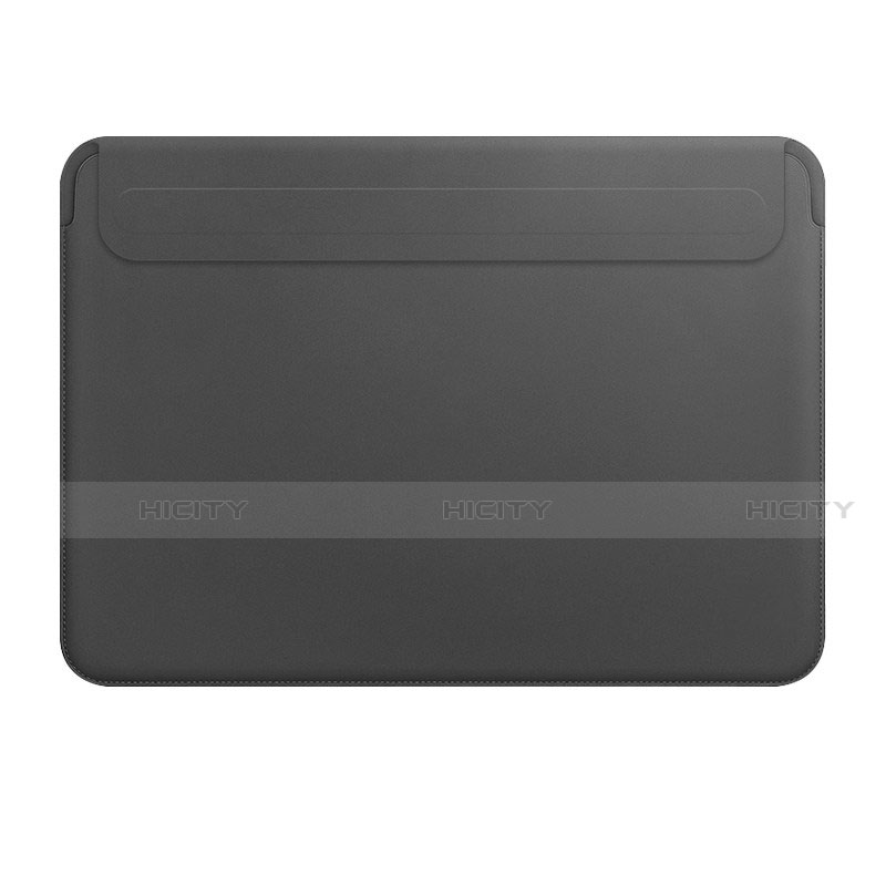 Suave Cuero Bolsillo Funda L01 para Apple MacBook Air 13.3 pulgadas (2018) Negro