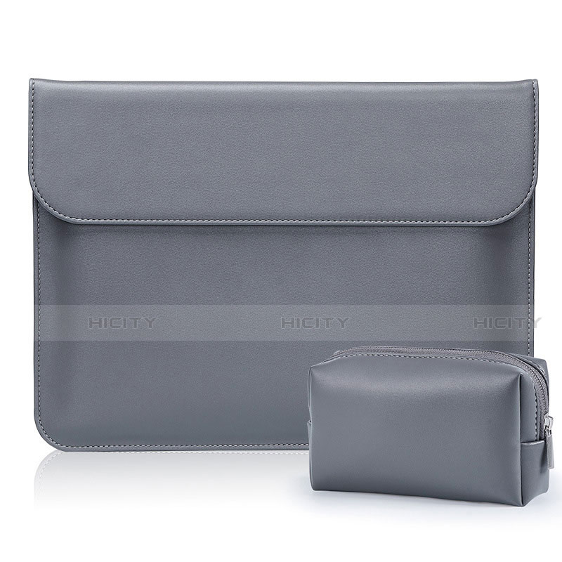 Suave Cuero Bolsillo Funda L01 para Samsung Galaxy Book Flex 15.6 NP950QCG Gris