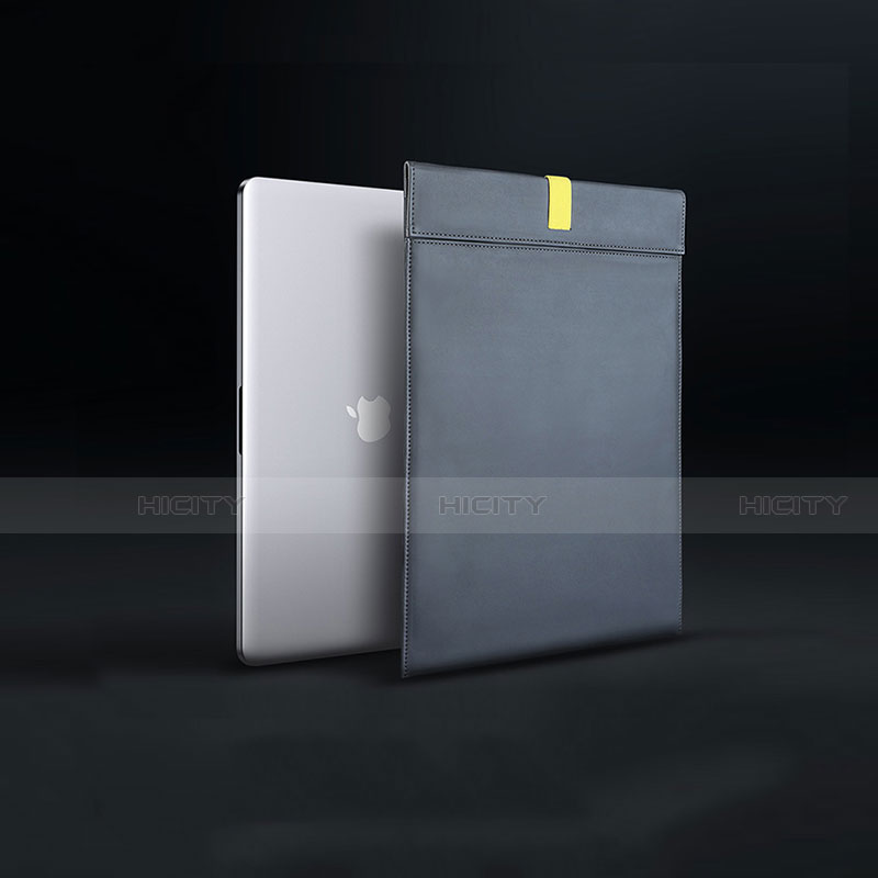Suave Cuero Bolsillo Funda L03 para Apple MacBook Pro 13 pulgadas (2020) Negro