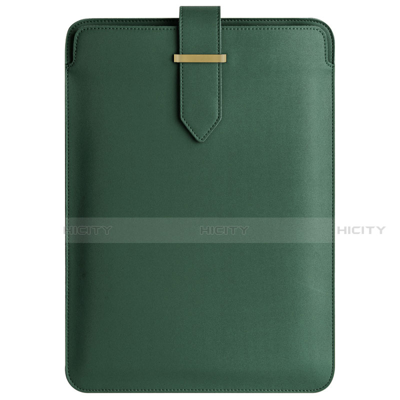 Suave Cuero Bolsillo Funda L04 para Apple MacBook Pro 13 pulgadas (2020) Verde