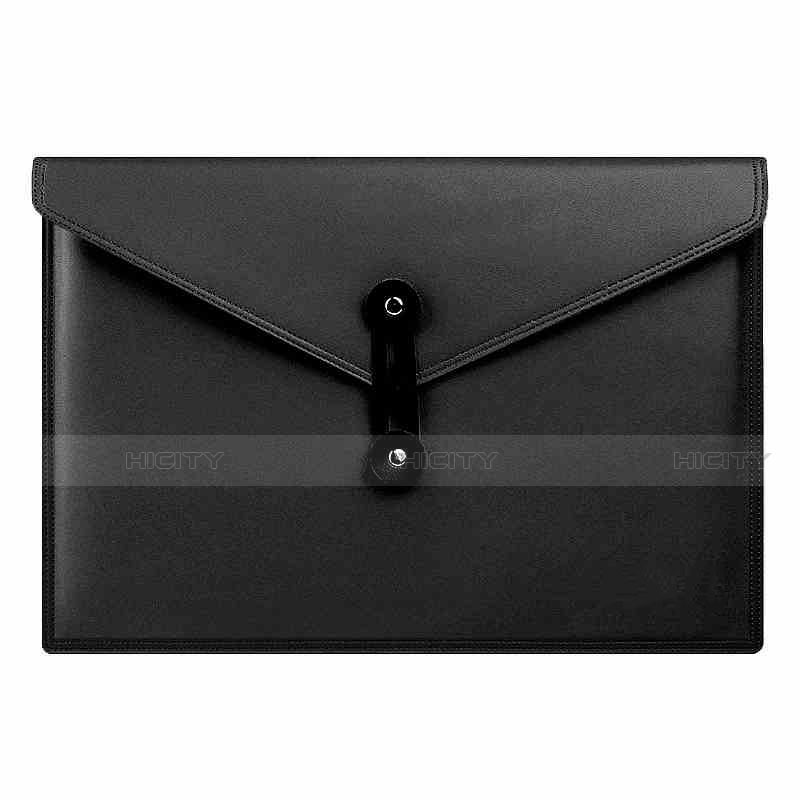 Suave Cuero Bolsillo Funda L08 para Apple MacBook 12 pulgadas Negro