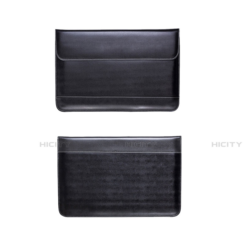 Suave Cuero Bolsillo Funda L14 para Apple MacBook Pro 13 pulgadas Negro