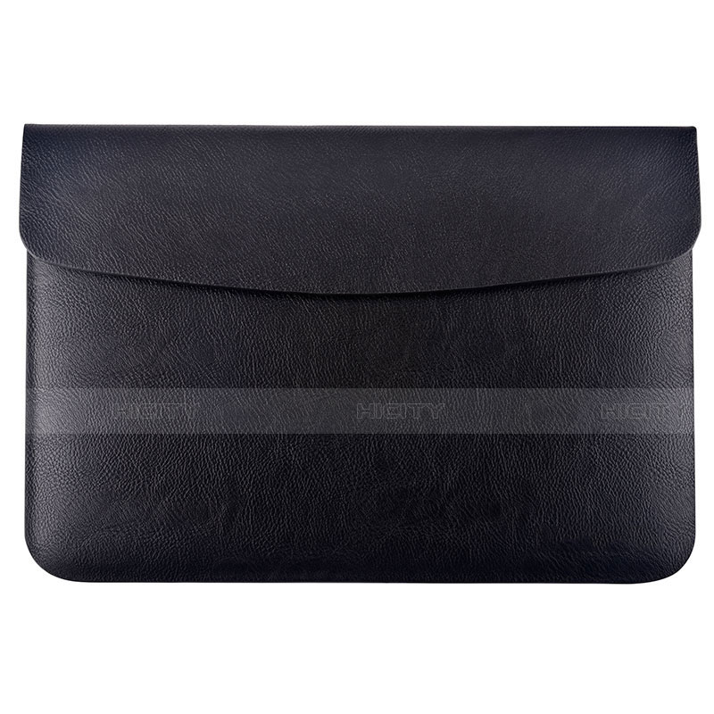 Suave Cuero Bolsillo Funda L15 para Apple MacBook 12 pulgadas Negro