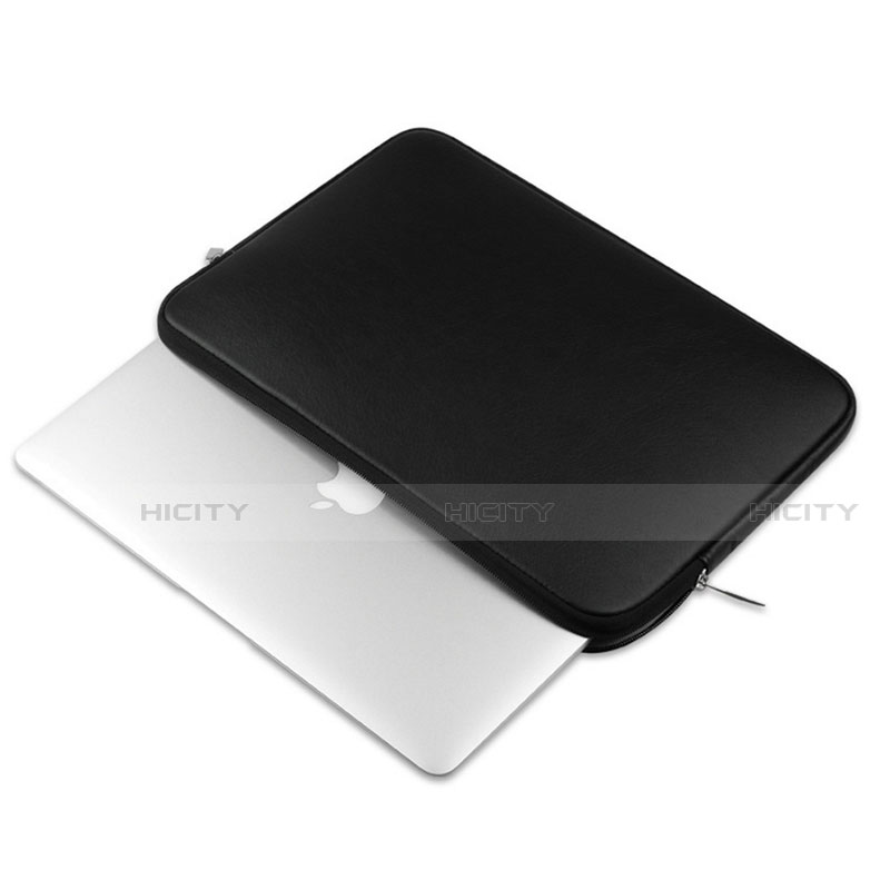 Suave Cuero Bolsillo Funda L16 para Apple MacBook Air 13.3 pulgadas (2018) Negro