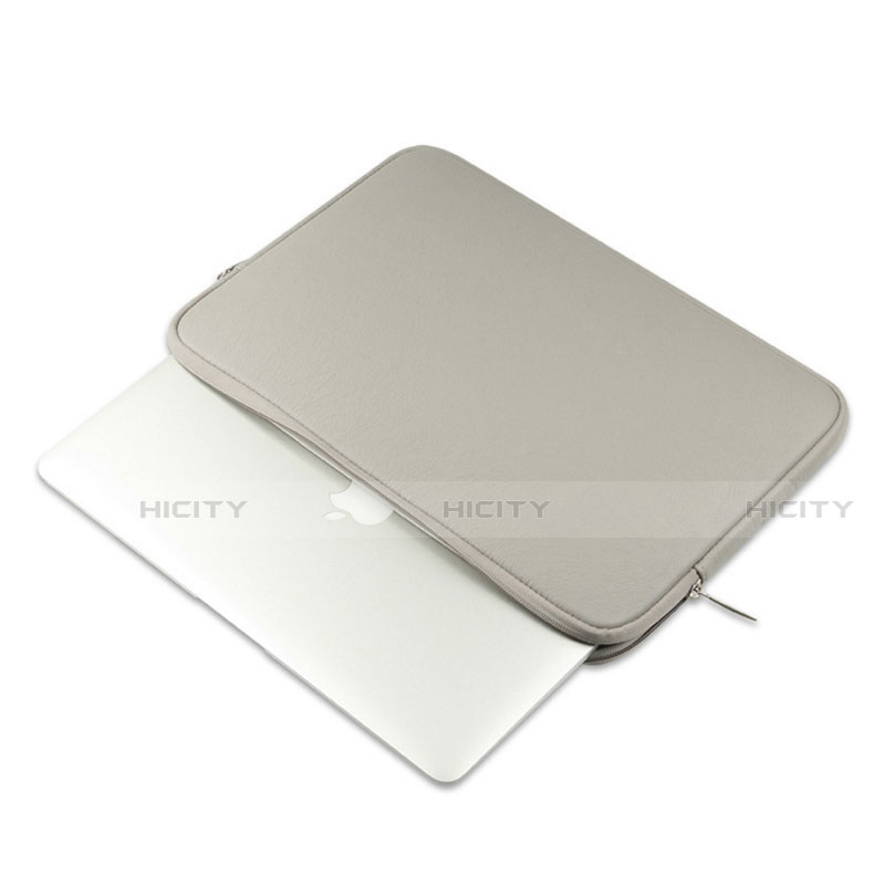 Suave Cuero Bolsillo Funda L16 para Apple MacBook Air 13 pulgadas (2020) Gris