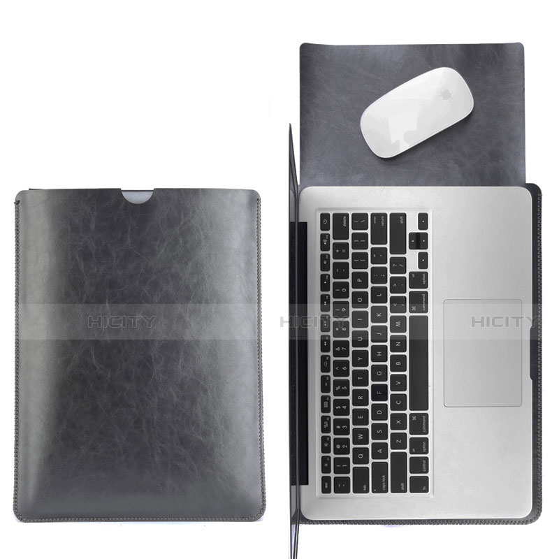 Suave Cuero Bolsillo Funda L17 para Apple MacBook Air 11 pulgadas Negro