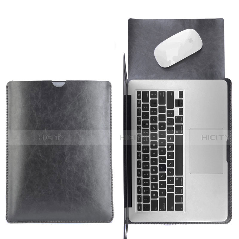 Suave Cuero Bolsillo Funda L17 para Apple MacBook Air 13 pulgadas (2020) Negro