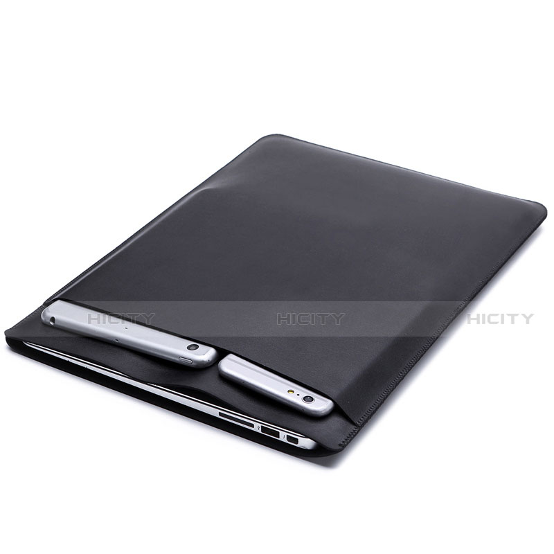 Suave Cuero Bolsillo Funda L20 para Apple MacBook Air 13.3 pulgadas (2018) Negro