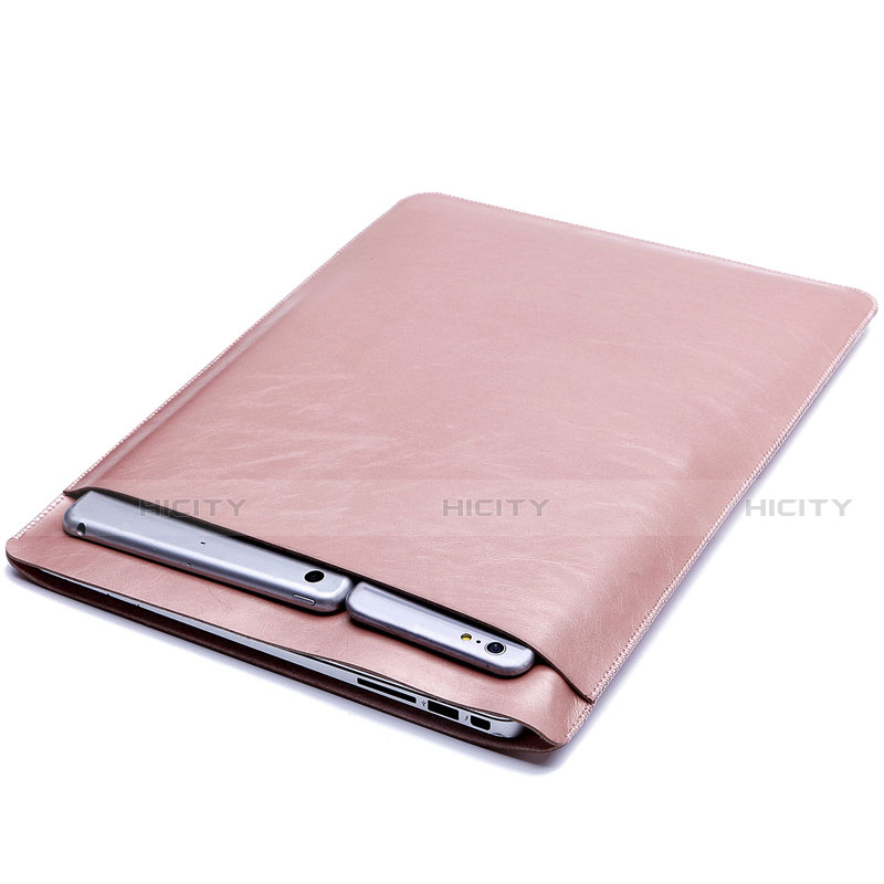 Suave Cuero Bolsillo Funda L20 para Apple MacBook Pro 15 pulgadas Retina Oro Rosa