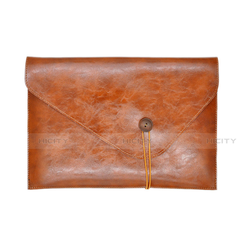 Suave Cuero Bolsillo Funda L23 para Apple MacBook Pro 13 pulgadas Marron