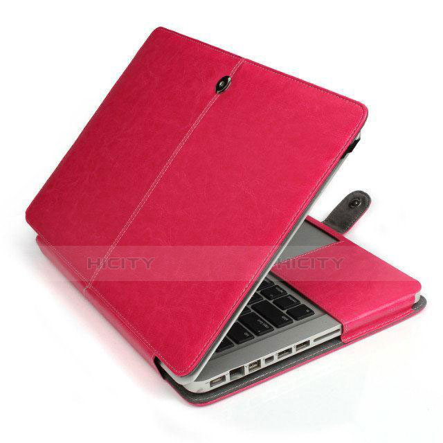 Suave Cuero Bolsillo Funda L24 para Apple MacBook Air 11 pulgadas Rosa Roja