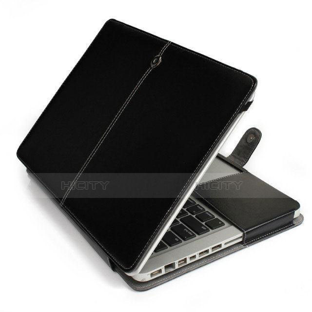 Suave Cuero Bolsillo Funda L24 para Apple MacBook Pro 13 pulgadas Retina Negro