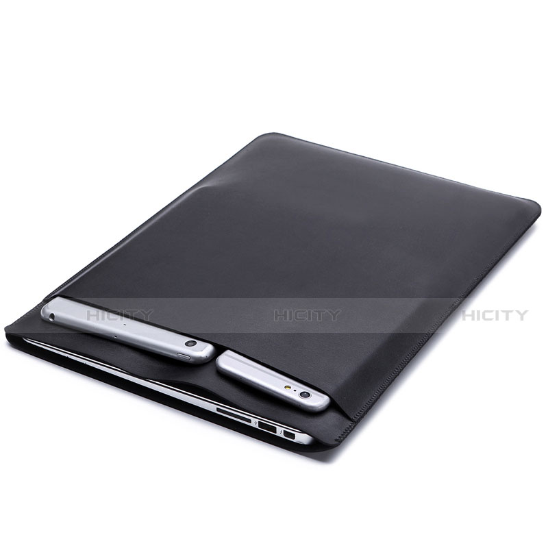 Suave Cuero Bolsillo Funda para Huawei Honor MagicBook 15 Negro