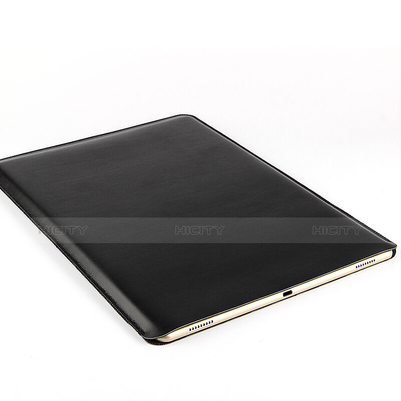 Suave Cuero Bolsillo Funda para Samsung Galaxy Note 10.1 2014 SM-P600 Negro