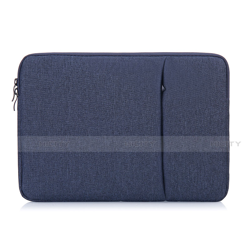 Suave Terciopelo Tela Bolsa Funda L04 para Huawei Honor MagicBook 15 Azul
