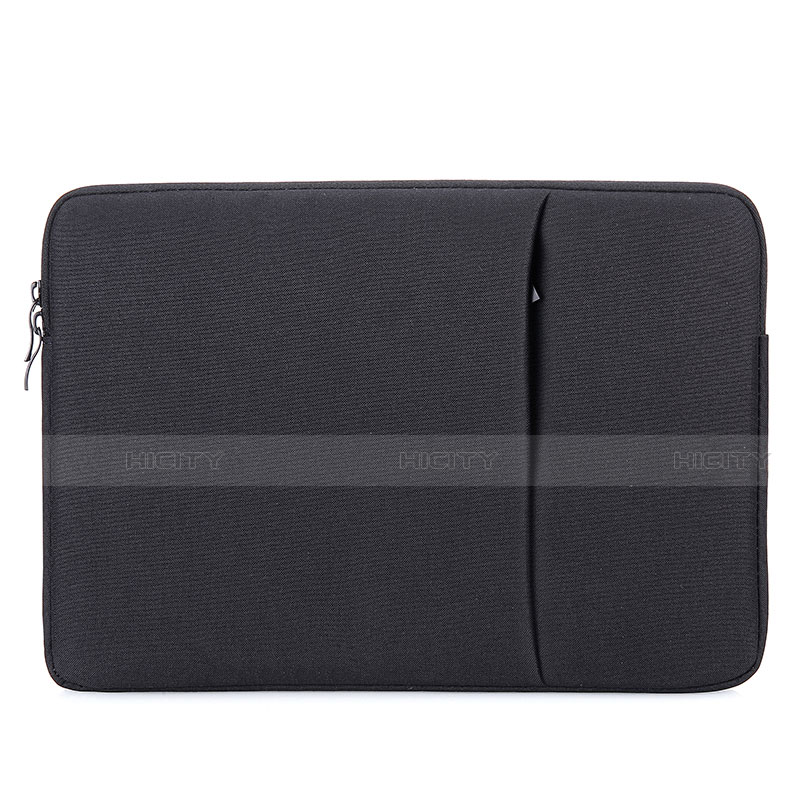 Suave Terciopelo Tela Bolsa Funda L04 para Huawei Honor MagicBook 15 Negro