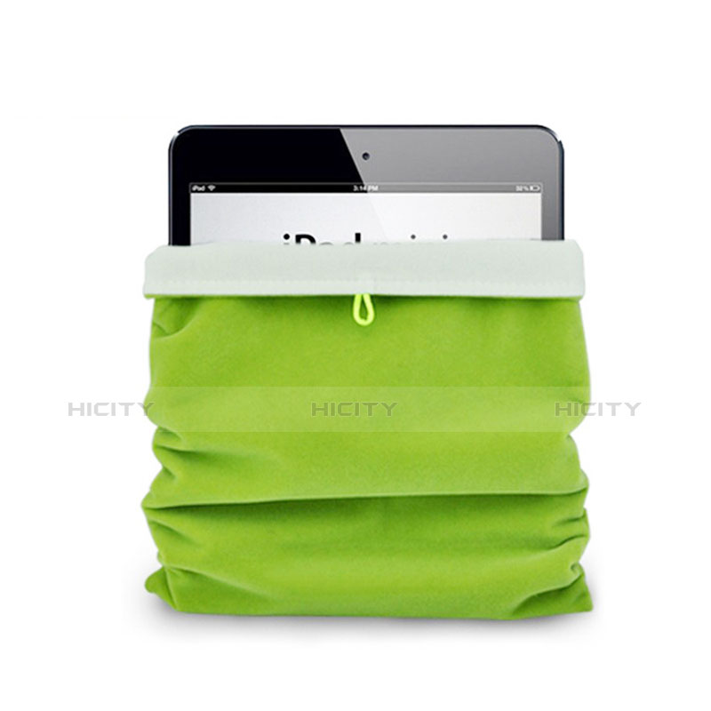 Suave Terciopelo Tela Bolsa Funda para Apple iPad 2 Verde