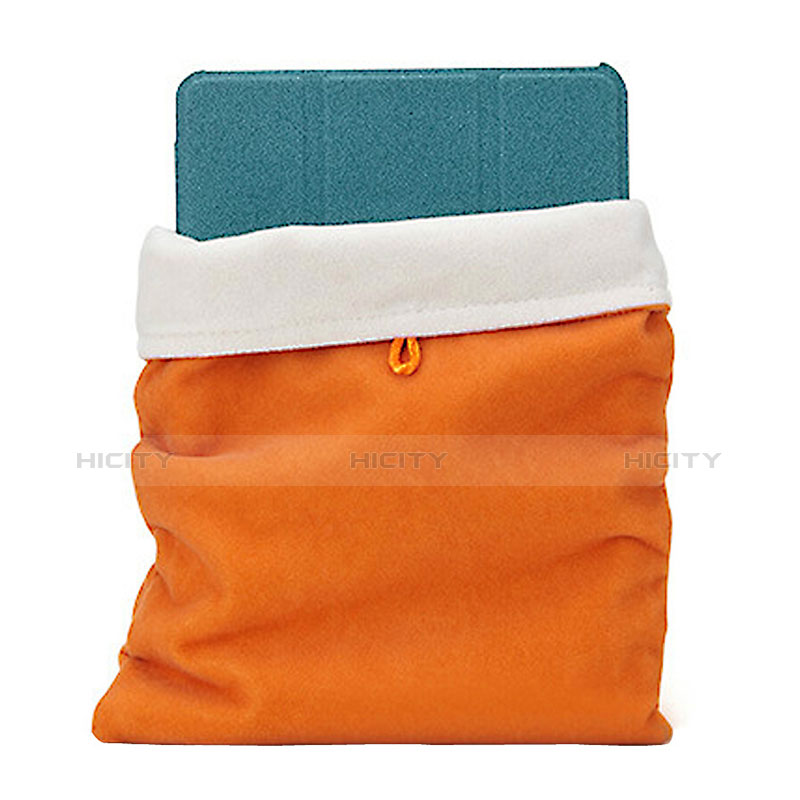 Suave Terciopelo Tela Bolsa Funda para Apple iPad 4 Naranja