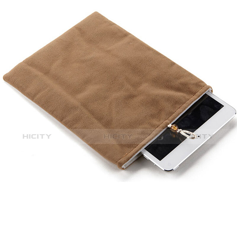 Suave Terciopelo Tela Bolsa Funda para Apple iPad Air 3 Marron