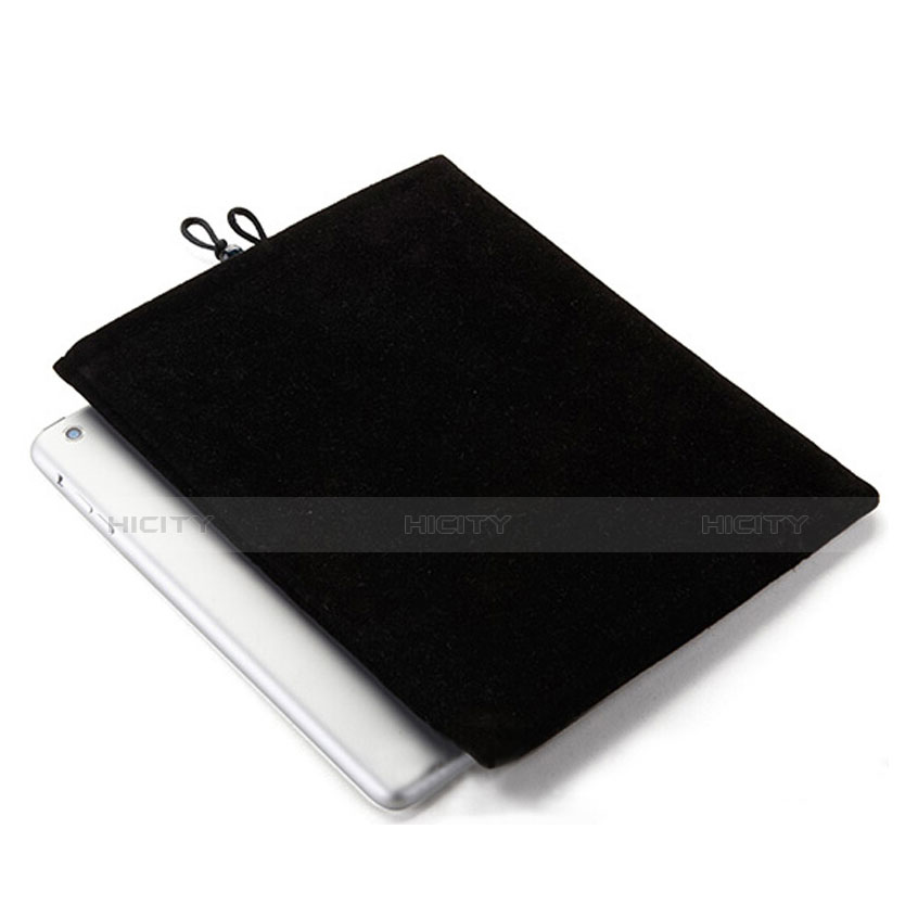 Suave Terciopelo Tela Bolsa Funda para Apple iPad Air 3 Negro