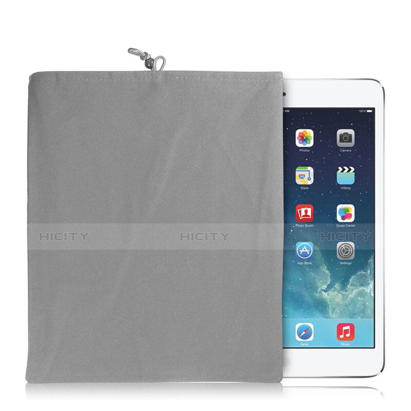 Suave Terciopelo Tela Bolsa Funda para Apple iPad Pro 12.9 (2018) Gris