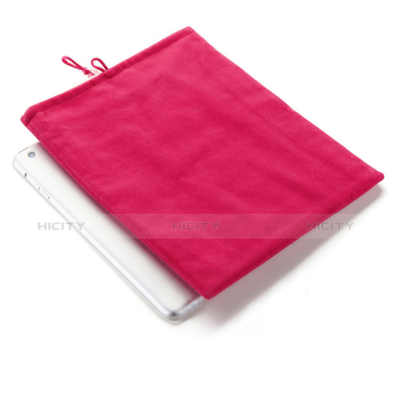 Suave Terciopelo Tela Bolsa Funda para Apple iPad Pro 12.9 (2020) Rosa Roja