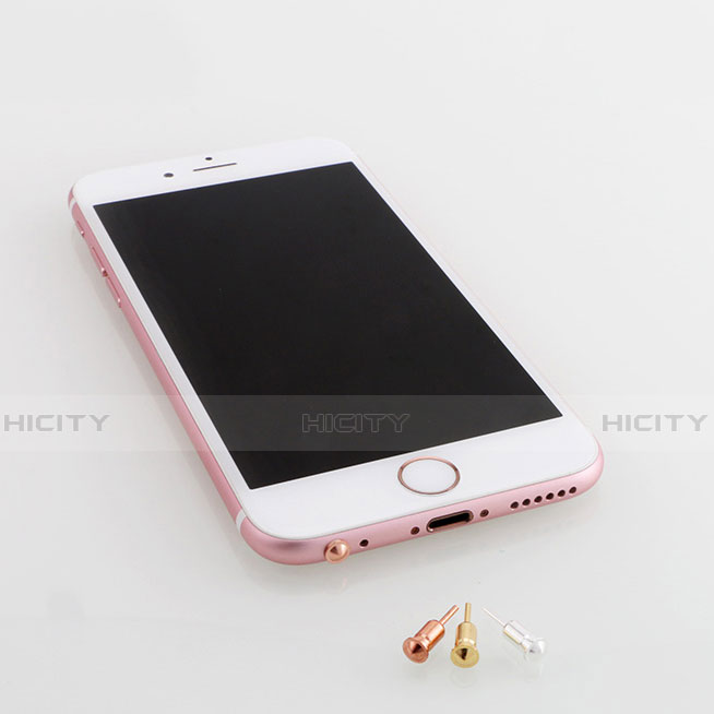 Tapon Antipolvo Jack 3.5mm Android Apple Universal D05 Oro Rosa