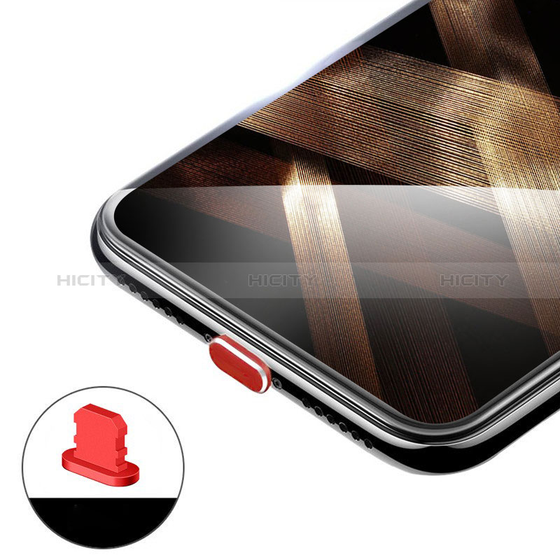 Tapon Antipolvo Lightning USB Jack H02 para Apple iPhone 11 Pro Rojo