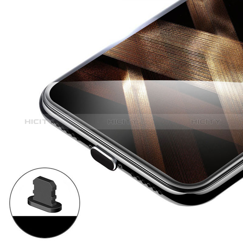 Tapon Antipolvo Lightning USB Jack H02 para Apple iPhone 13 Pro Negro