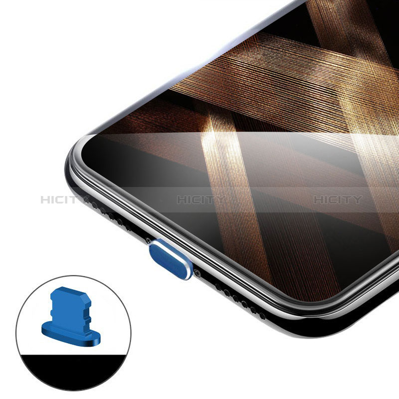Tapon Antipolvo Lightning USB Jack H02 para Apple iPhone SE Azul