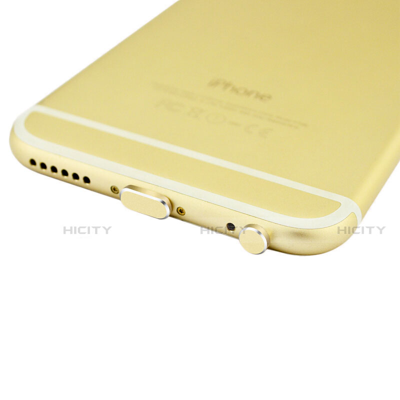 Tapon Antipolvo Lightning USB Jack J01 para Apple iPhone SE (2020) Oro