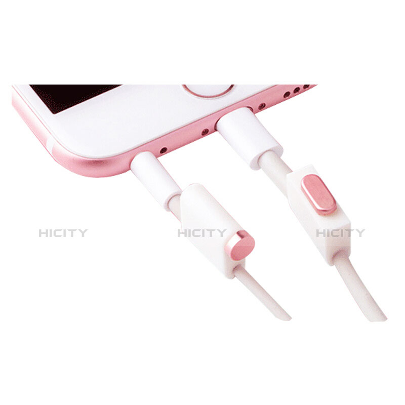 Tapon Antipolvo Lightning USB Jack J02 para Apple iPad 10.2 (2020) Oro Rosa