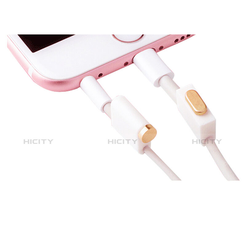 Tapon Antipolvo Lightning USB Jack J02 para Apple iPad 4 Oro