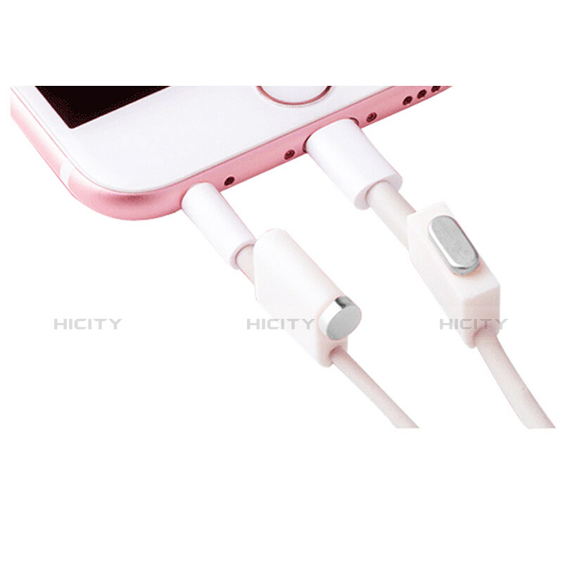 Tapon Antipolvo Lightning USB Jack J02 para Apple iPad New Air (2019) 10.5 Plata