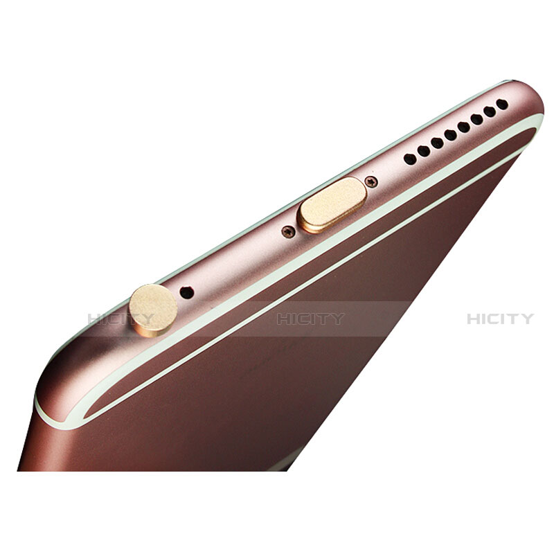 Tapon Antipolvo Lightning USB Jack J02 para Apple iPhone 14 Plus Oro