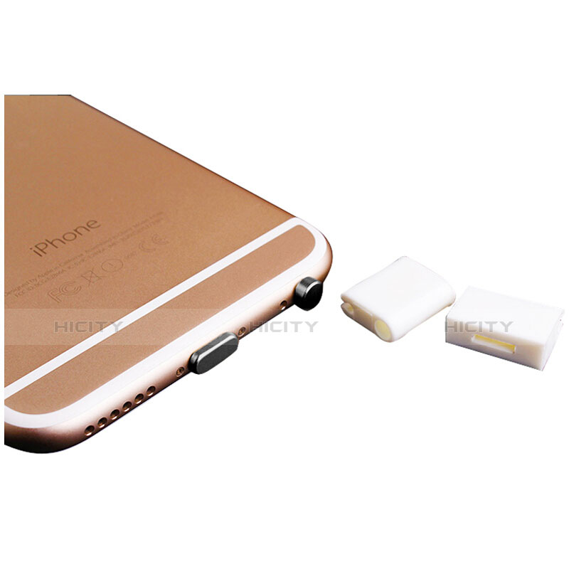 Tapon Antipolvo Lightning USB Jack J02 para Apple iPhone Xs Negro